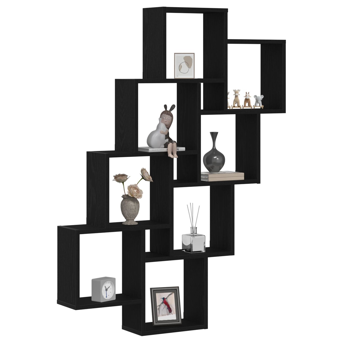 Veggskap i Svart Eik 90x15x119,5 cm Laget av Tre
