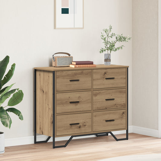 Kommode Brun Eik 91x35.5x74.5 cm