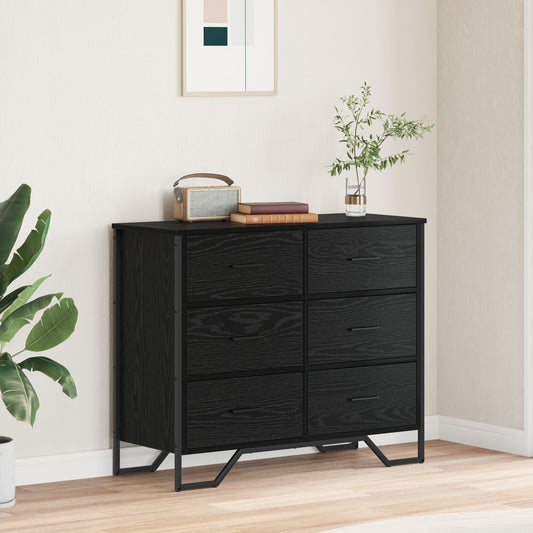 Kommode Svart Eik 91x35.5x74.5 cm