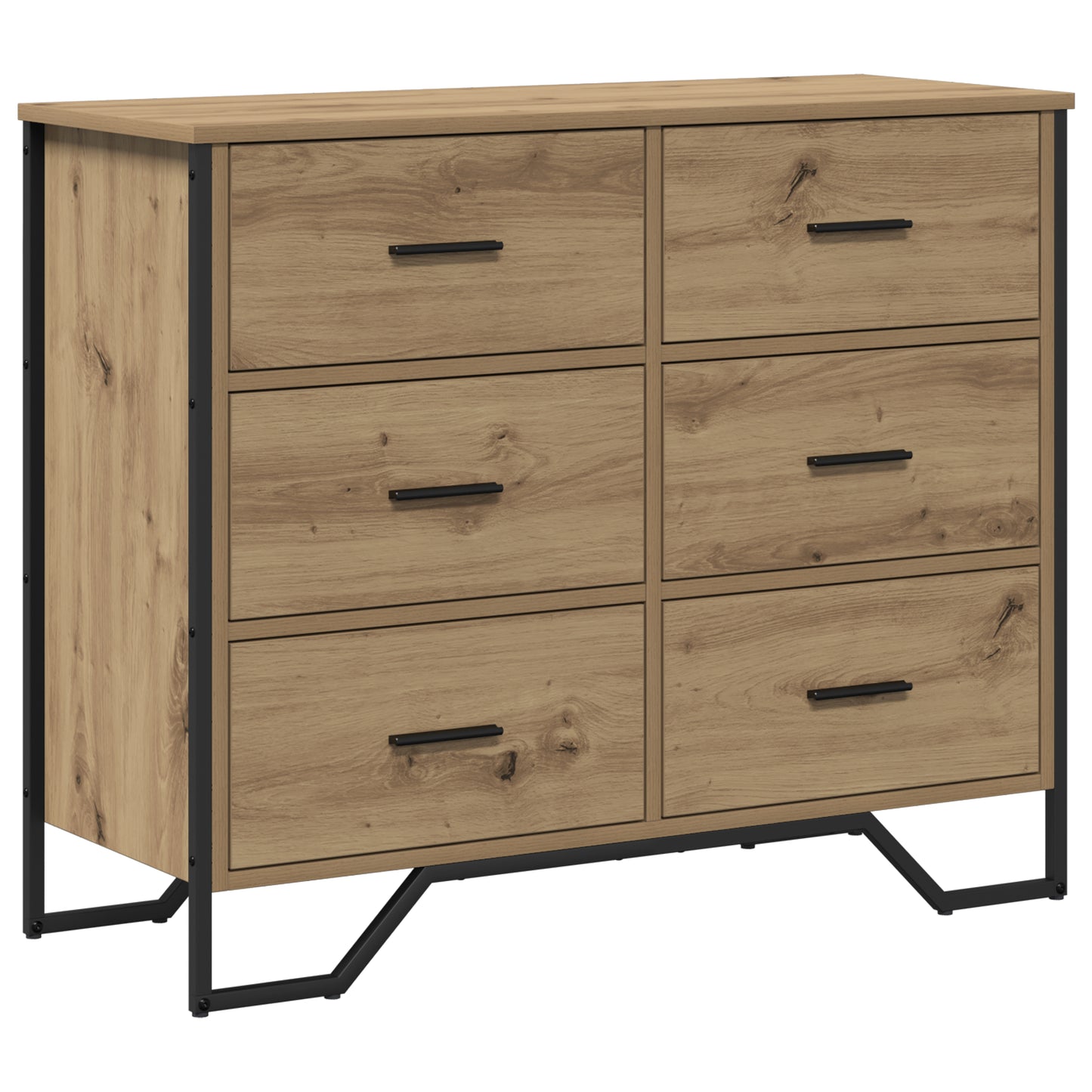 Kommode Brun Eik 91x35.5x74.5 cm