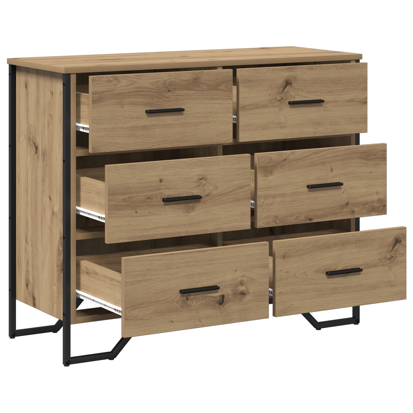 Kommode Brun Eik 91x35.5x74.5 cm