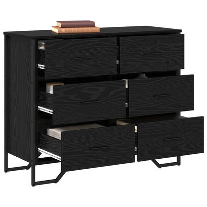Kommode Svart Eik 91x35.5x74.5 cm
