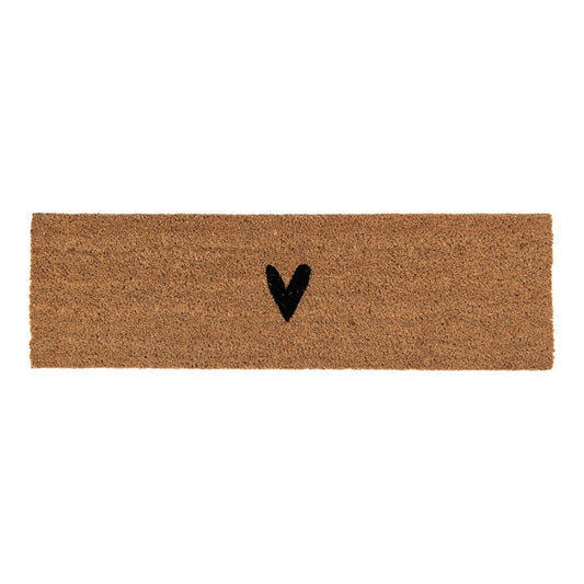 Dørmatte Hjerte 75x22 cm Brun Svart