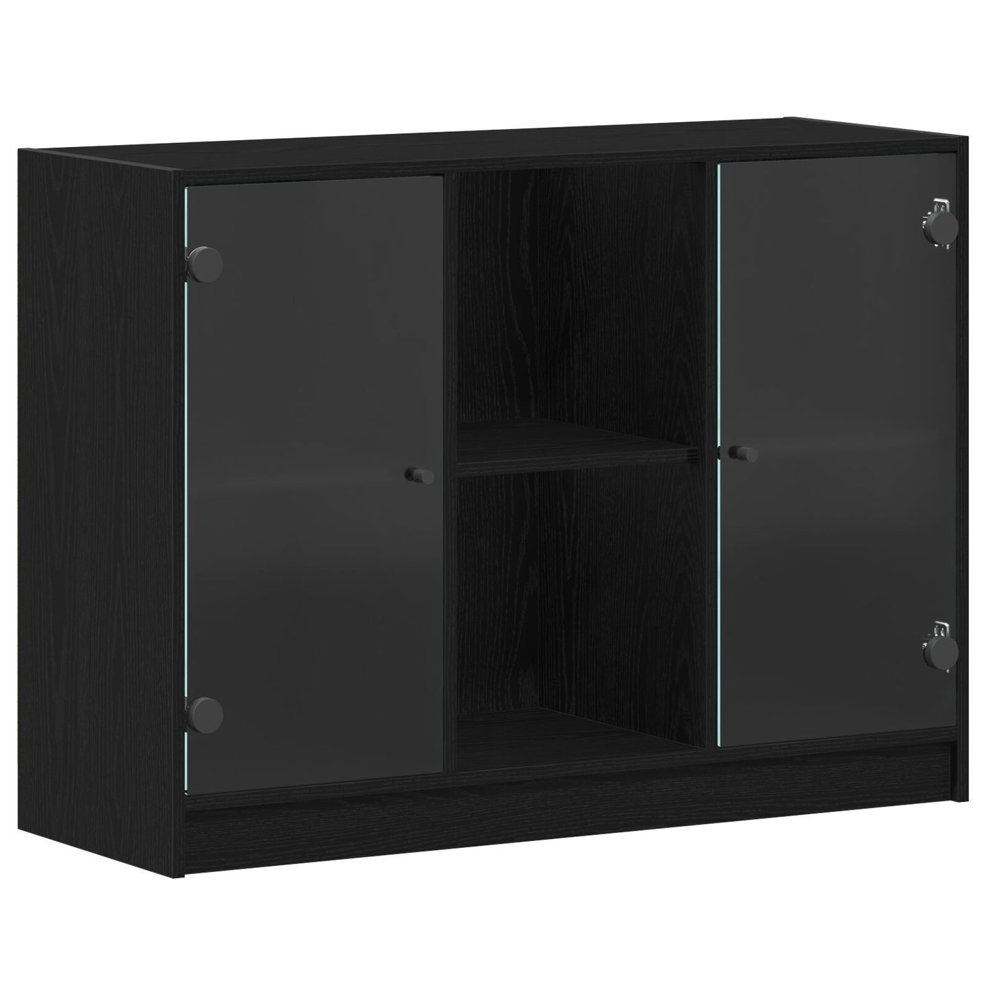 Skjenk Svart Eik 102x37x75,5 cm Konstruksjons Tre