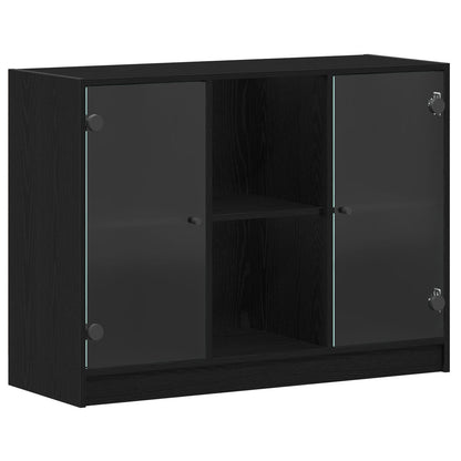 Skjenk Svart Eik 102x37x75,5 cm Konstruksjons Tre