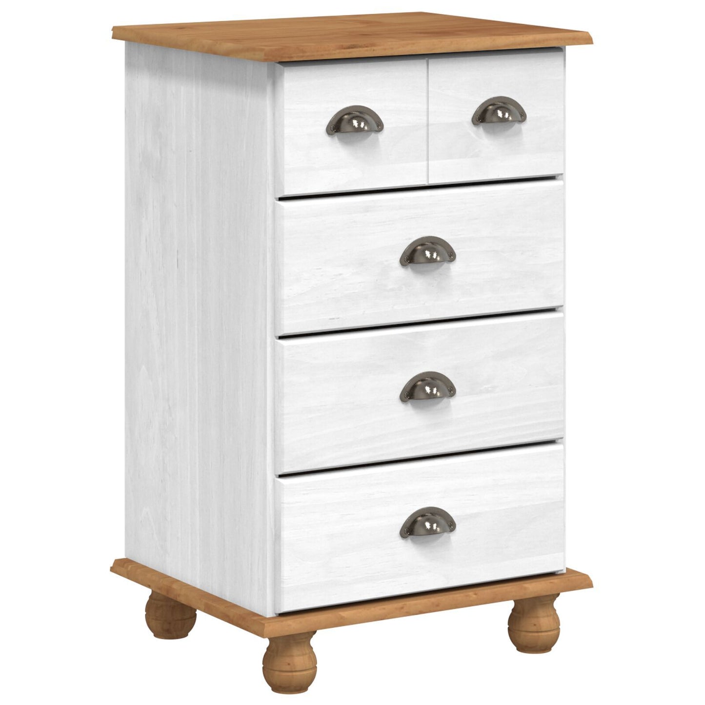 Kommode Hvit 'ASKIM' 45.8x40x79 cm Solid Tre Furu