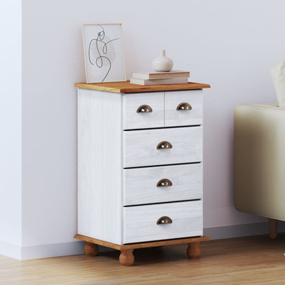 Kommode Hvit 'ASKIM' 45.8x40x79 cm Solid Tre Furu