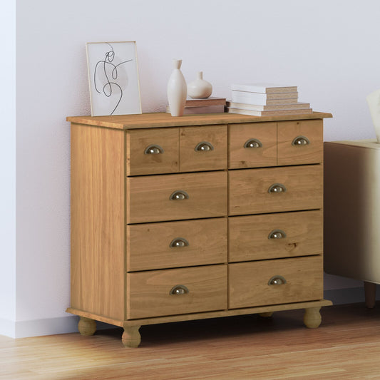Kommode Honningbrun 'ASKIM' 91x40x79 cm Massivt trefuru