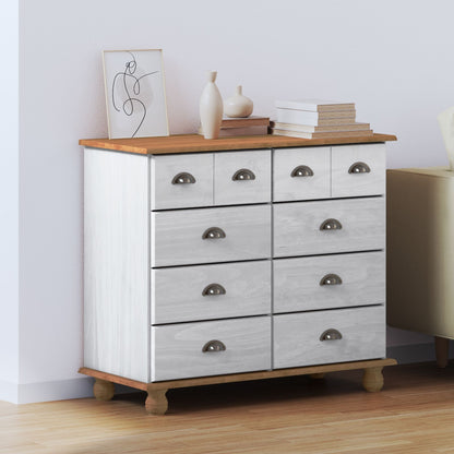 Kommode Hvit 'ASKIM' 91x40x79 cm Solid Tre Pine