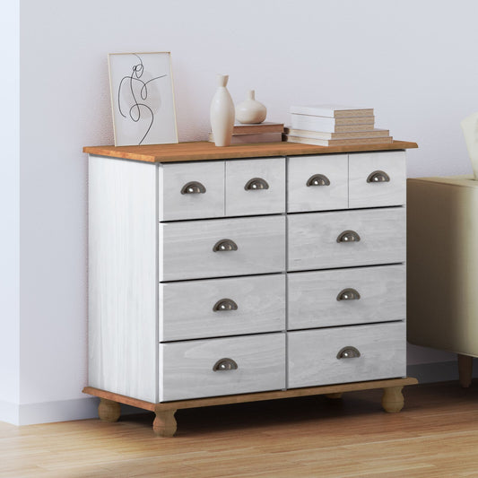 Kommode Hvit 'ASKIM' 91x40x79 cm Solid Tre Pine