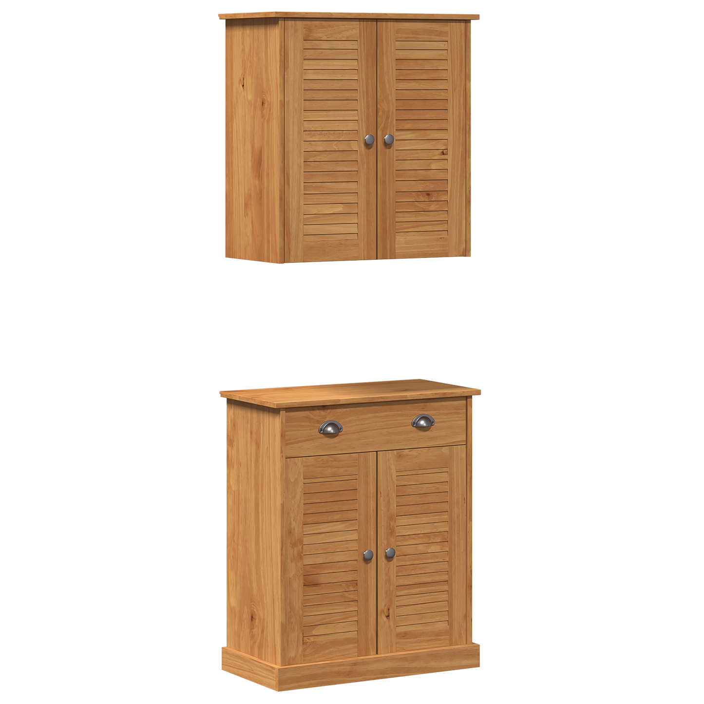 Baderomsinnredningssett med skuff med hylle 2 pcs Brun 67.5 x 34 x 80 cm