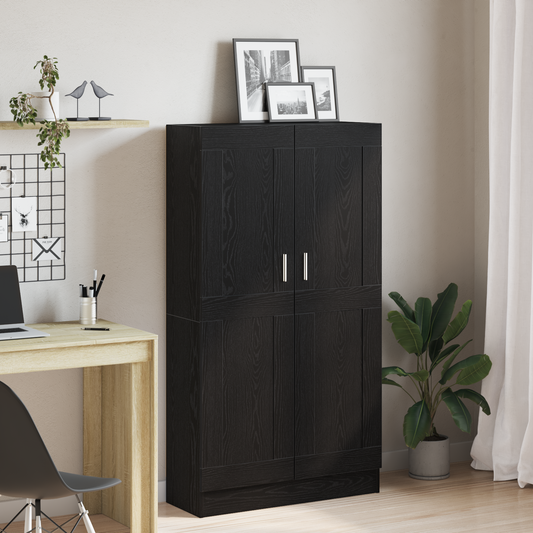 Bokhylle Svart Romdeler 2 stk 165x30,5x150 cm