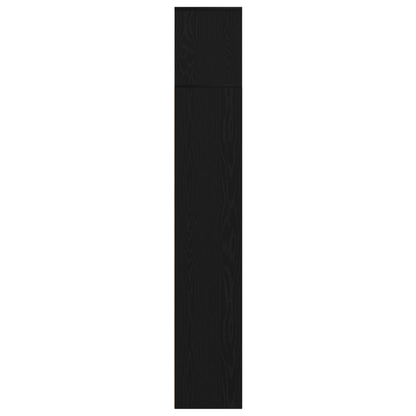 Bokhylle Svart Eik Romdeler 3 stk 36x30x143 cm