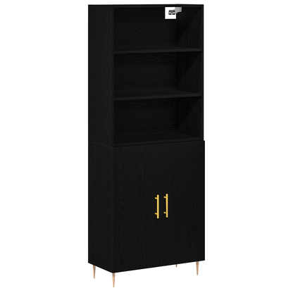 Skap Svart Eik 69,5x34x180 cm