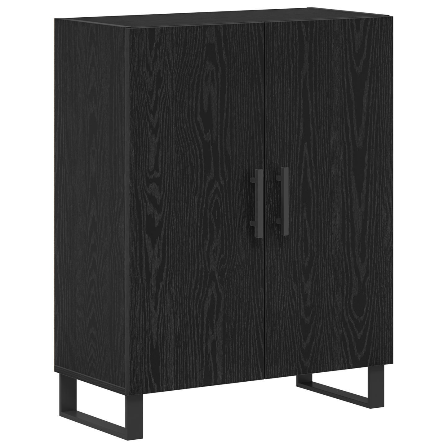 Skap Svart Eik 69.5x34x180 cm Teknisk Tre