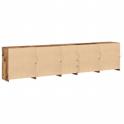 Skjenk Gammelt Tre med LED Lys 283x37x67 cm