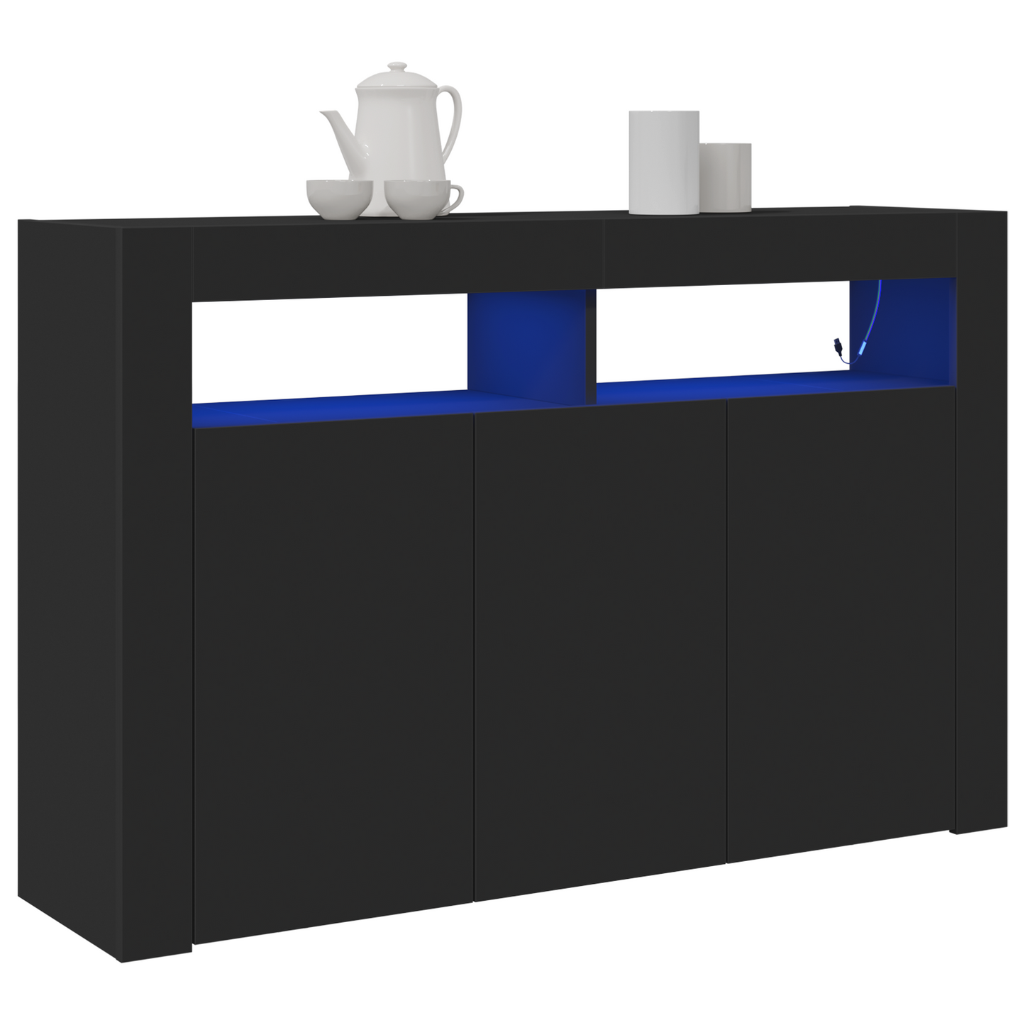 Skjenk Svart 116 x 30 x 75 cm Skjenk