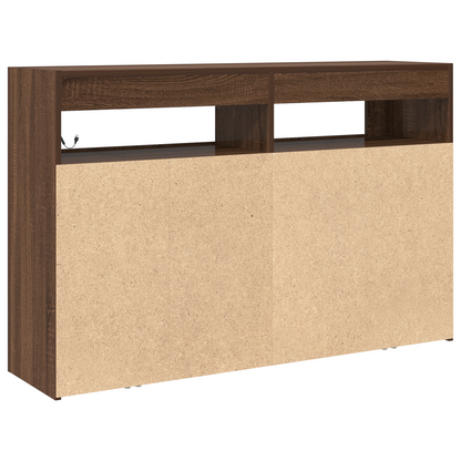 Salongbord Sofabord Brun Eik 116 x 30 x 75 cm Rektangulært