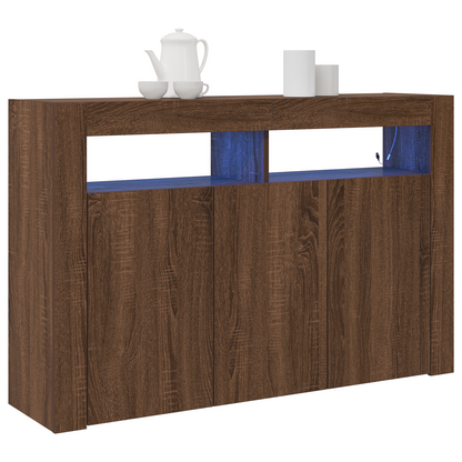 Salongbord Sofabord Brun Eik 116 x 30 x 75 cm Rektangulært