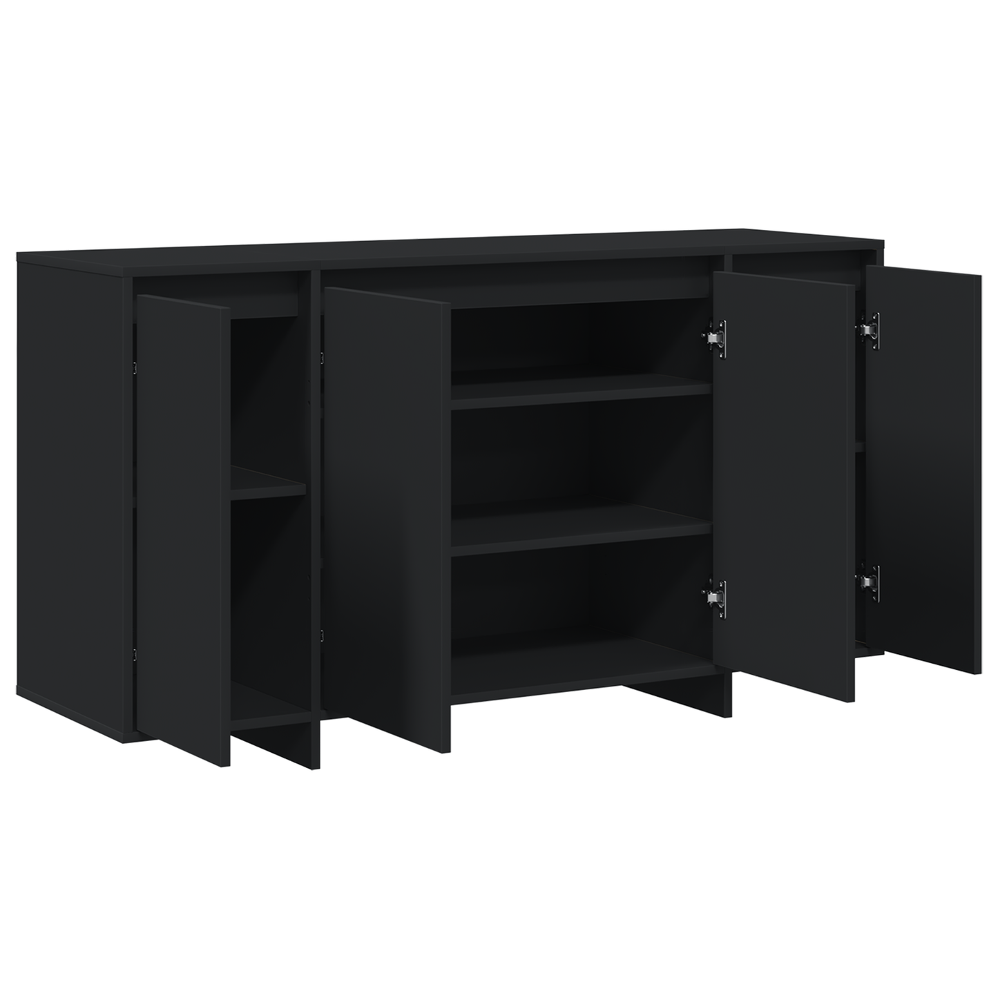 Skjenk Svart Serviesskap 135 x 41 x 75 cm