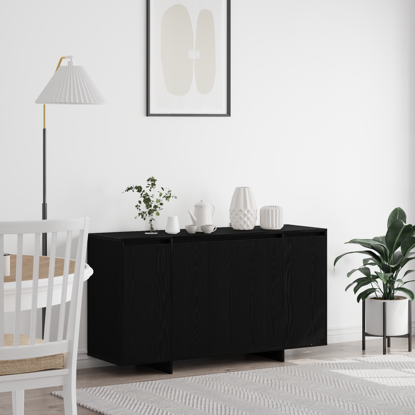 Skjenk Svart Eik 135 x 41 x 75 cm