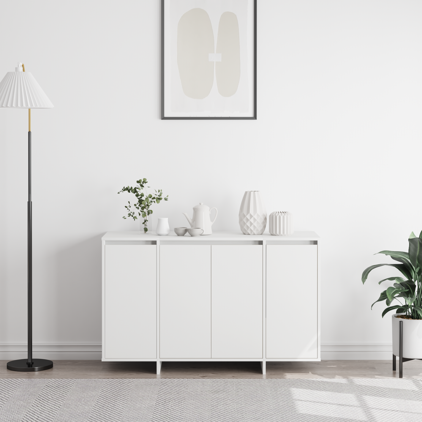 Skjenk Hvit 120 x 41 x 75 cm