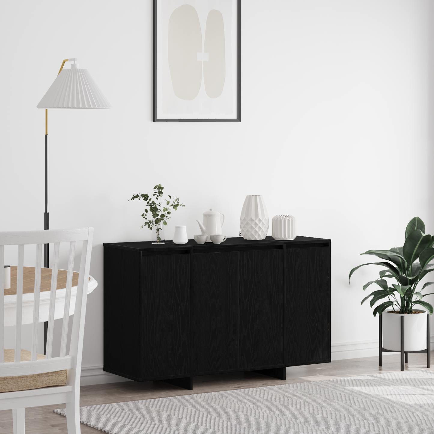 Skjenk Svart Eik 120 x 41 x 75 cm