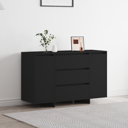Skjenk Svart 120x41x75 cm