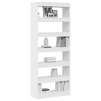 Bokhylle Hvit 80 x 30 x 198 cm Oppbevaring