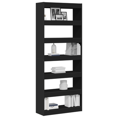 Bokhylle Svart Tre 80 x 30 x 198 cm Hyllesystem