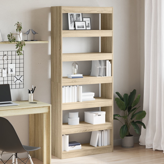 Bokhylle Sonoma Eik Romdeler 80 x 30 x 198 cm