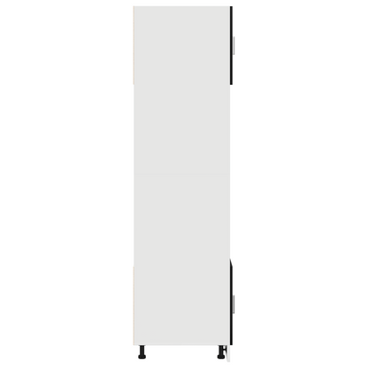 Kjøkkeninnredning Kjøkkenskap Svart Eik 60x57x207 cm for mikrobølgeovn