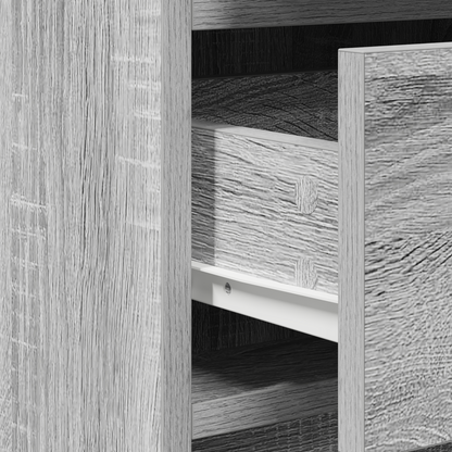 Sminkebord Sonoma Grå 2-Delt Sett LED i Sonoma Grå