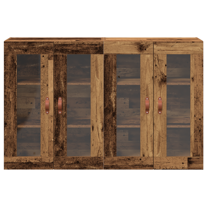 Veggskap Gammelt Tre 2 stk 69.5x34x90 cm