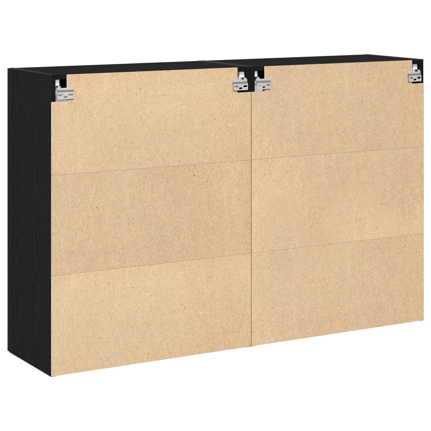 Veggskap Svart Eik 2 stk 69,5x34x90 cm
