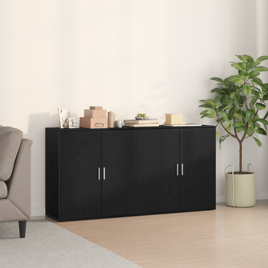 Sidebord Svart Eik 2 stk 79x38x80 cm