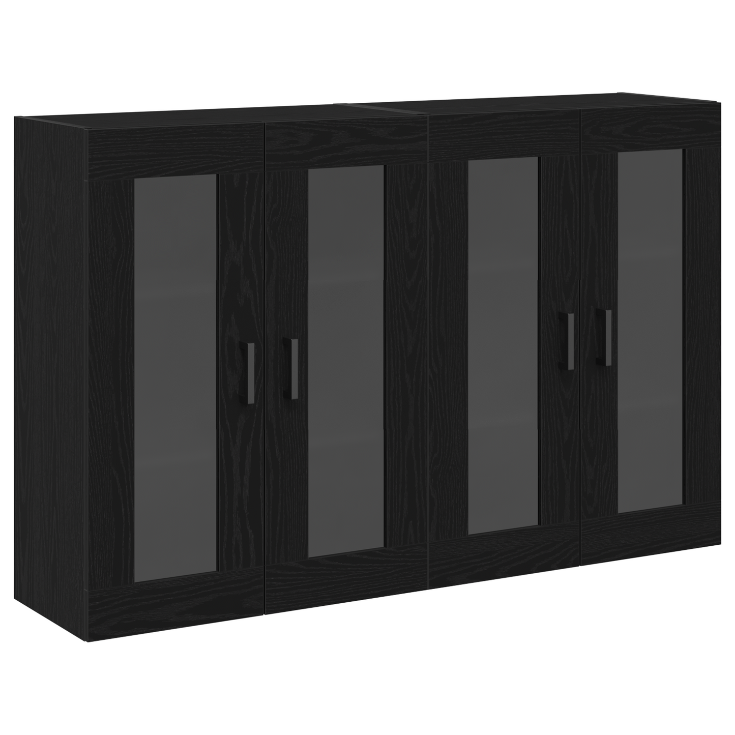 Veggskap Svart Eik 2 stk 69,5x34x90 cm