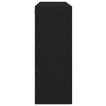 Veggskap Svart Eik 2 stk 69,5x34x90 cm