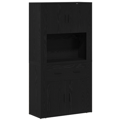 Skap Svart Eik 80x33x150 cm