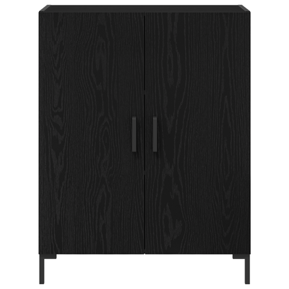 Sidebord Svart Eik med Veggskap Tre