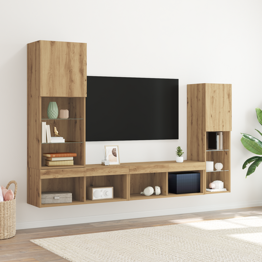 TV-Møbel Artisan Eik TV-skap med LED 40.5x30x102 cm