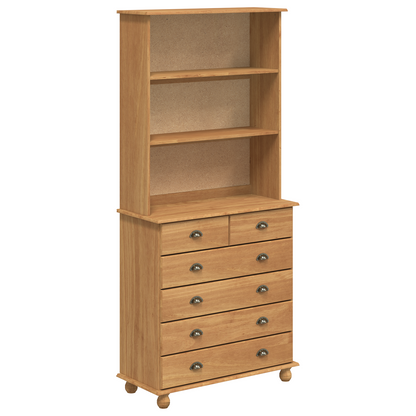 Bokhylle Brun 'ASKIM'Honningbrun 91x40x199.5 cm Solid Furu