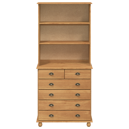 Bokhylle Brun 'ASKIM'Honningbrun 91x40x199.5 cm Solid Furu
