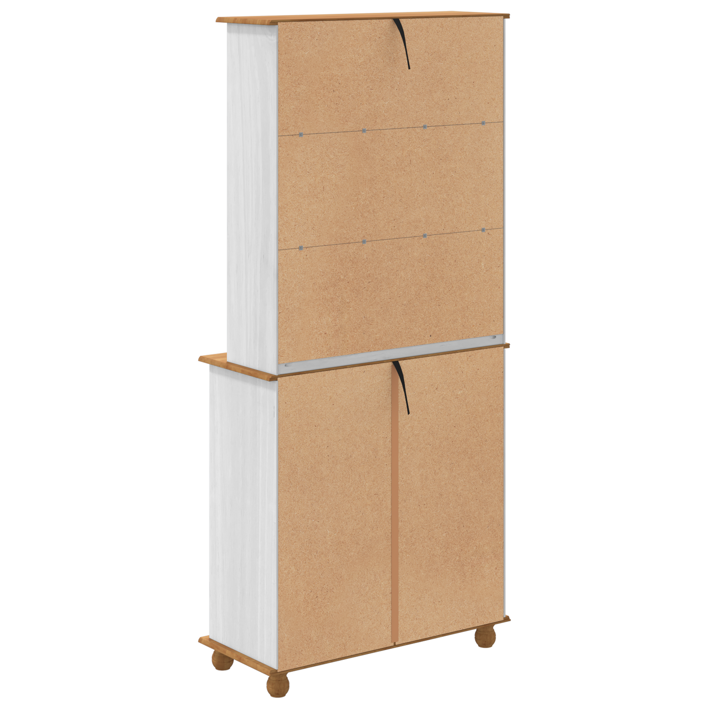 Kommode Hvit “ASKIM” 91x40x199.5 cm Massivt Tre Furu