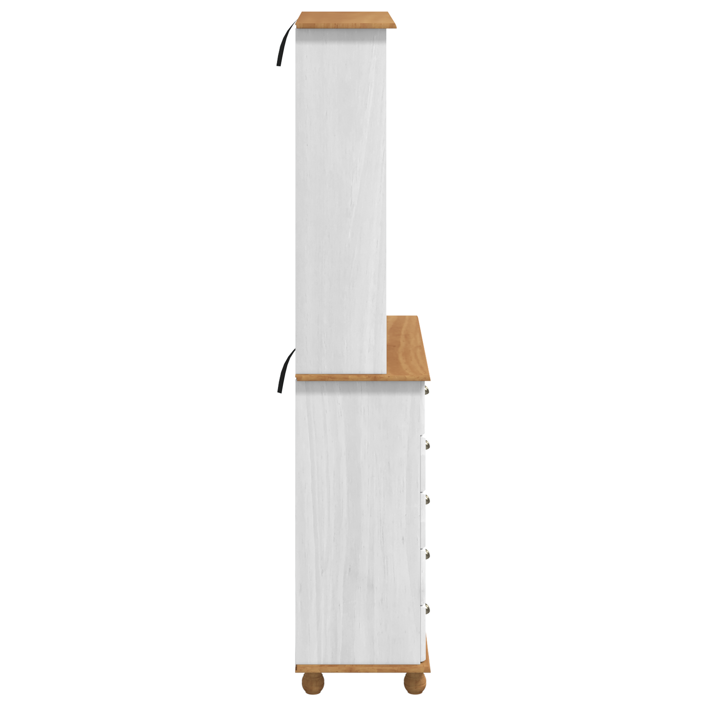 Kommode Hvit “ASKIM” 91x40x199.5 cm Massivt Tre Furu
