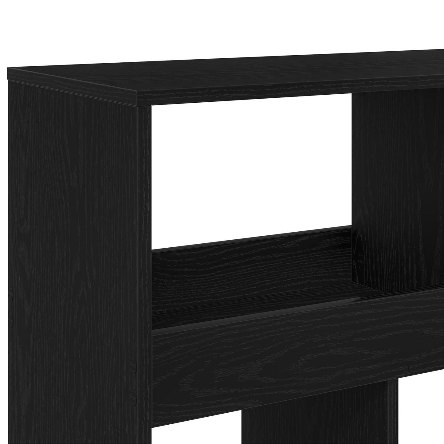 Bokhylle Svart Eik Romdeler 2 stk 100x33x187,5 cm