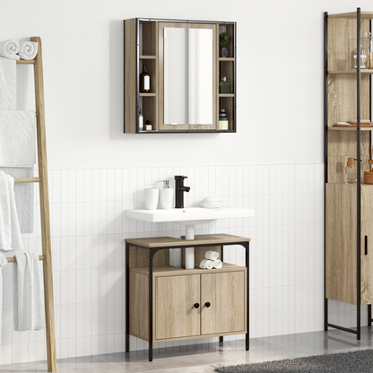 Baderomsmøbelsett Sonoma Eik 2 stk