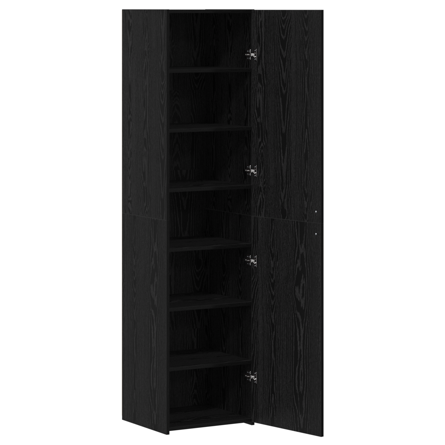 Høyskap Svart Eik 45x42.5x185 cm Konstruert Tre