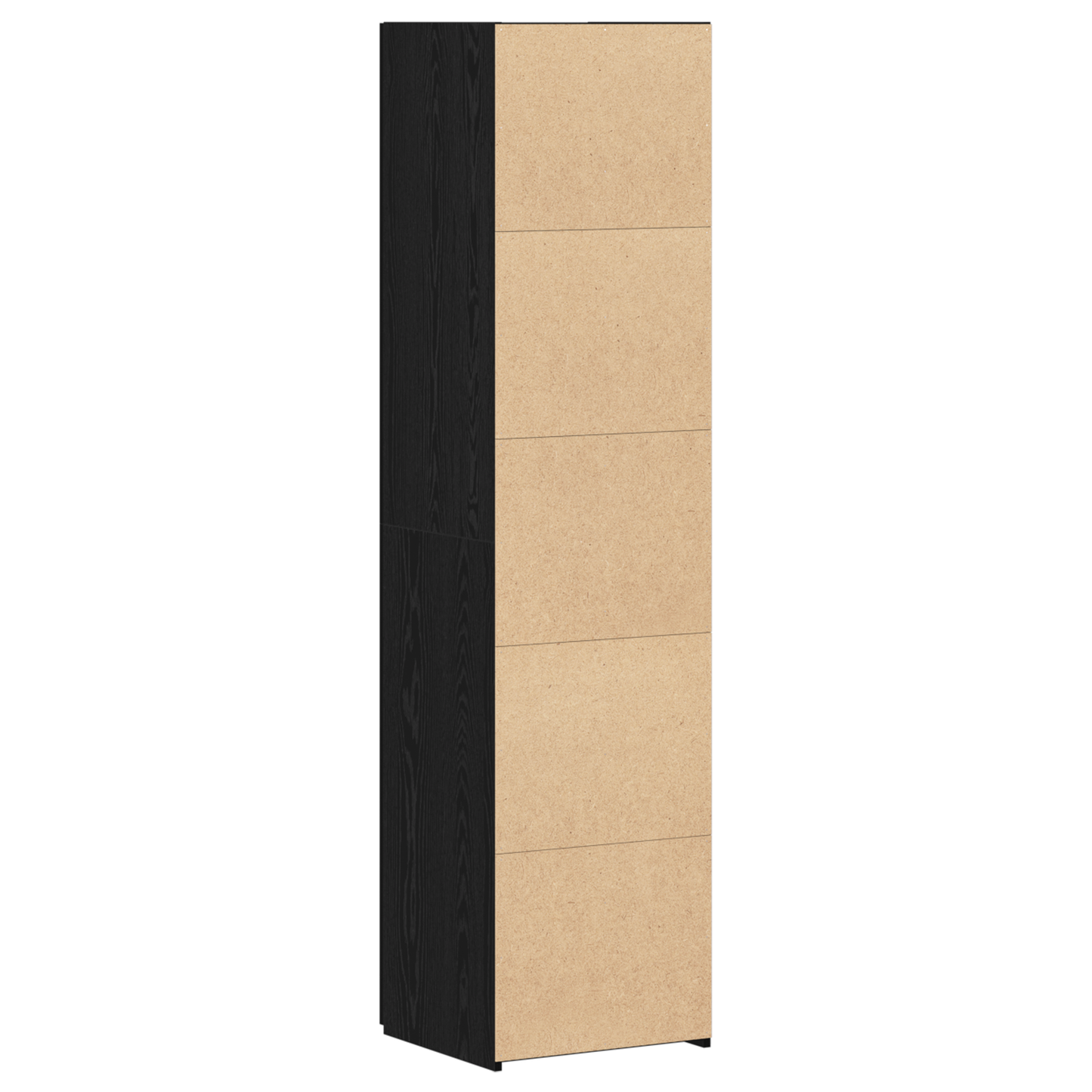Høyskap Svart Eik 45x42.5x185 cm Konstruert Tre