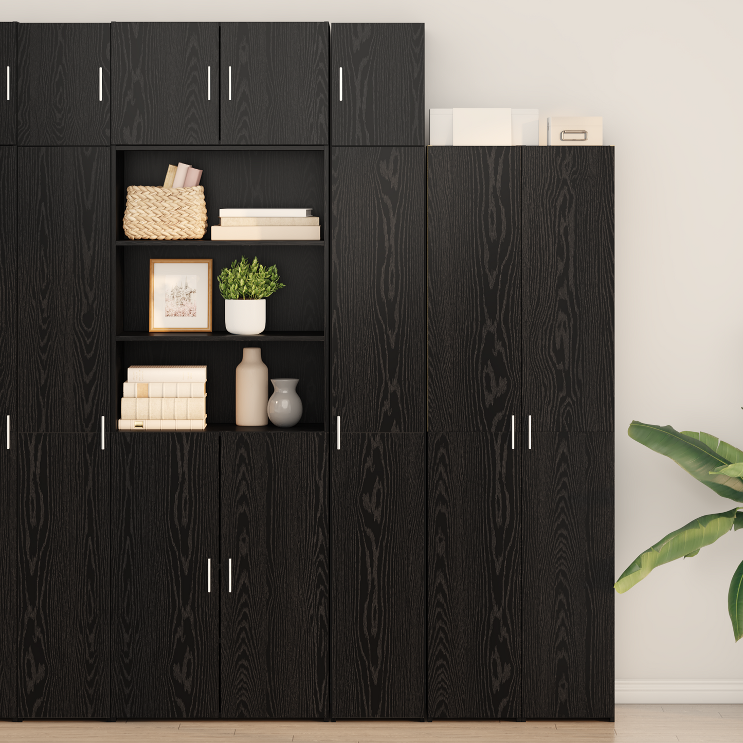 Skap Svart Eik 30x42.5x225 cm